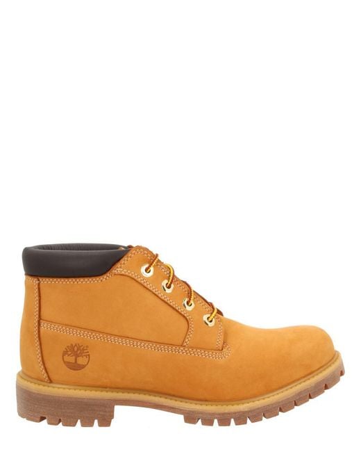 Timberland Orange Waterproof "Chukka" Boot for men