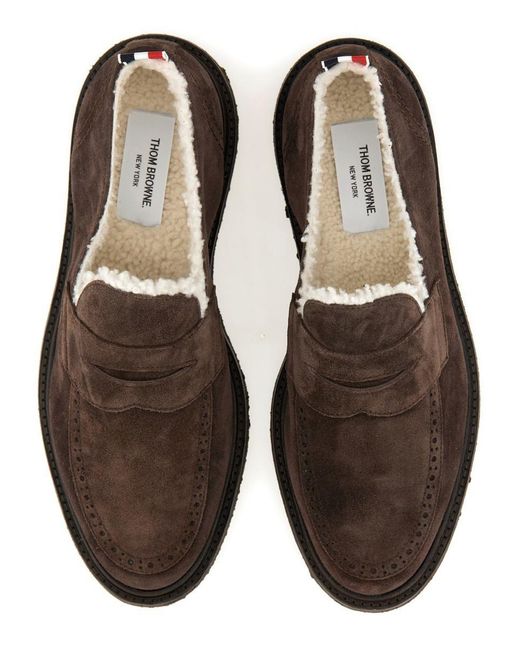 Thom Browne Brown Moccasin "Penny" for men
