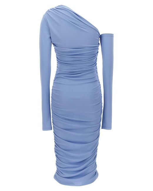 ANDAMANE Blue 'olimpia' Midi Dress