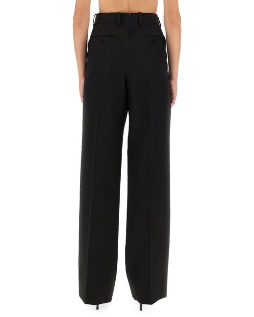 Tom Ford Black Sharp Wool Pants With Pleats