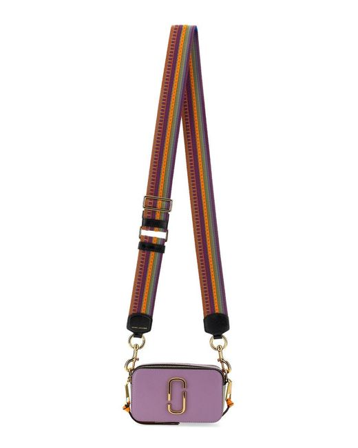 Marc Jacobs Leather The Colorblock Snapshot Bag in Lilac (Purple