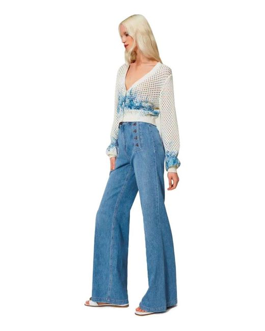 Twin Set Blue Jeans With Buttons