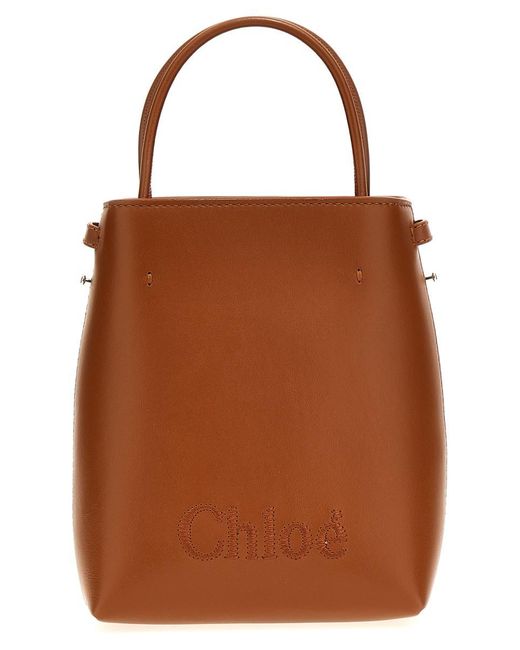 Chloé Brown 'Micro Chloe Sense' Bucket Bag