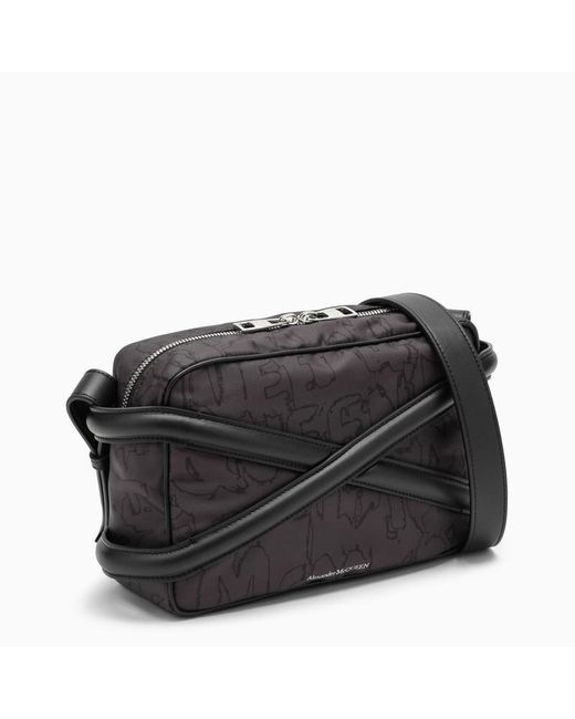 Alexander McQueen Alexander Mc Queen Black Camera Bag With Leather Details for men