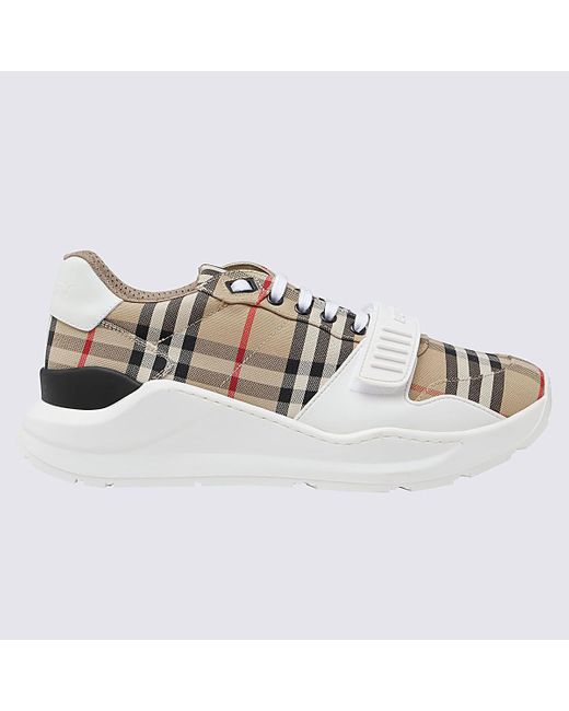 Burberry Metallic Archive Canvas New Regis Sneakers for men