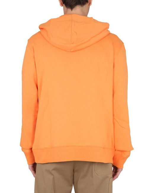 Etro Orange Zip Sweatshirt. for men