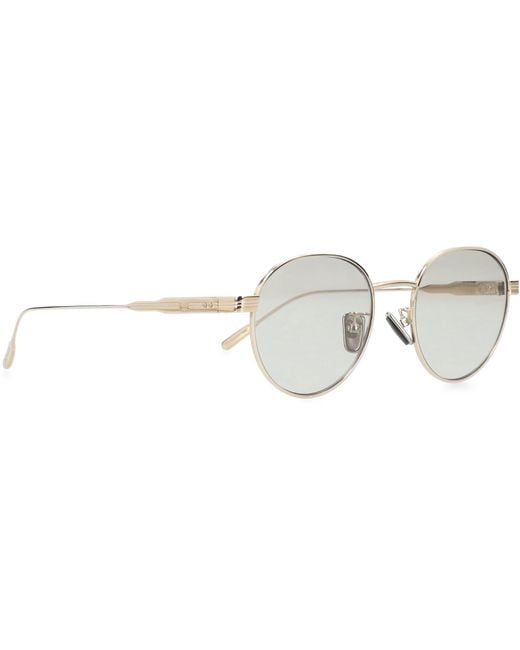 Moncler White Subtila Round Frame Sunglasses for men