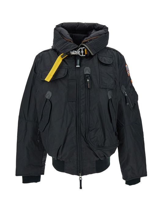 Parajumpers Blue Gobi Oversized Jacket With Logo Patch And Hood for men