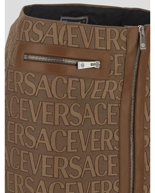 Versace Brown Allover Skirts