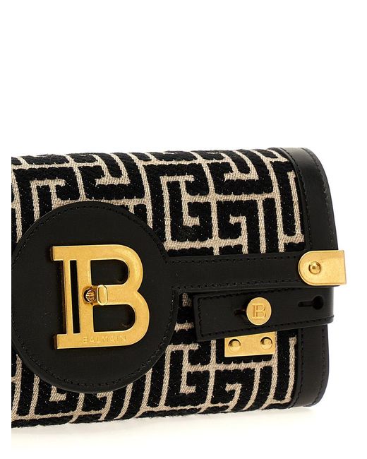 Balmain Black B-buzz 23 Monogram Shoulder Bag