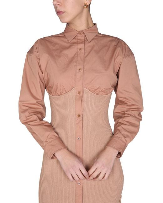 ANDREADAMO Pink Shirt Dress
