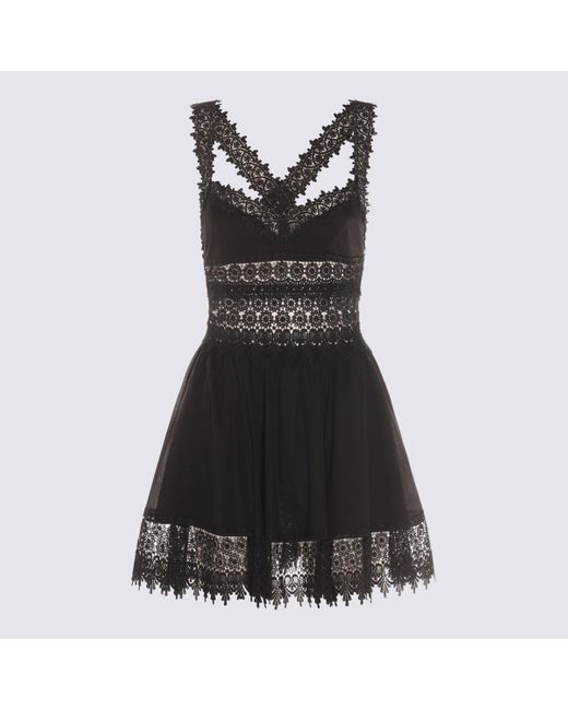 Charo Ruiz Black Cotton Blend Dress