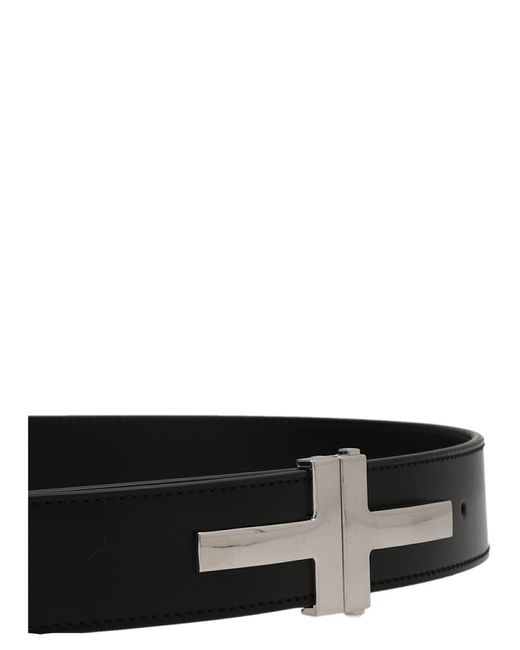Tom Ford Logo Buckle Belt Belts Black for men