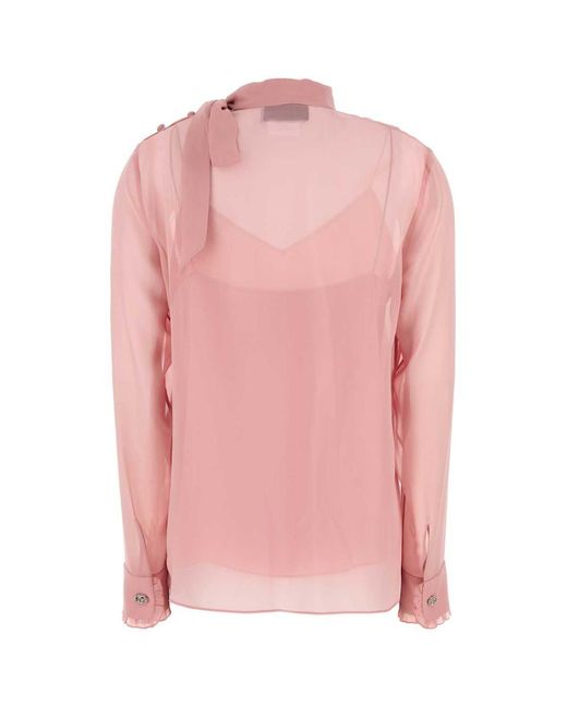 Gucci Pink Crepe Blouse