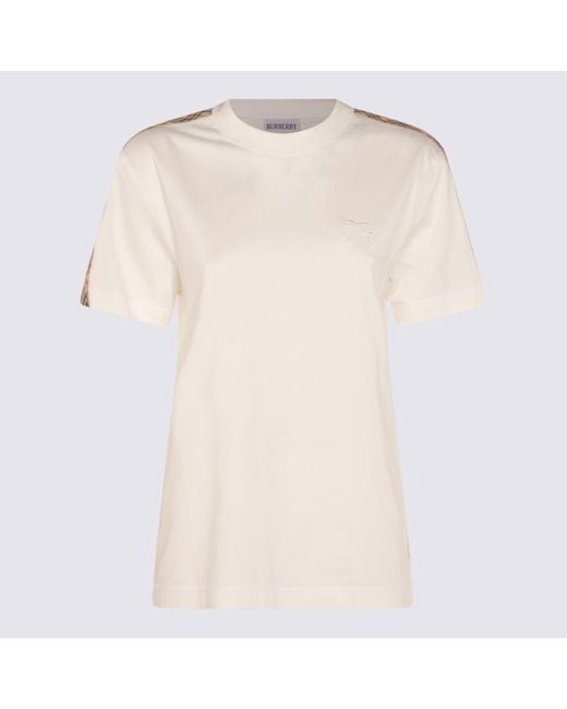 Burberry Natural T-shirt E Polo Chalk for men