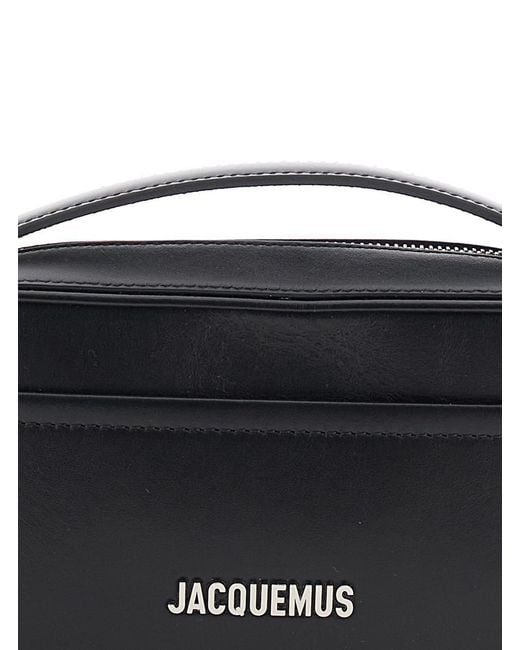 Jacquemus Black 'Le Baneto' Handbag With Logo Lettering On The Front for men