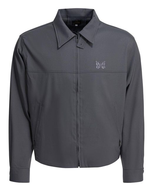 Needles Gray "Cavalry Twill" Overshirt Jacket for men