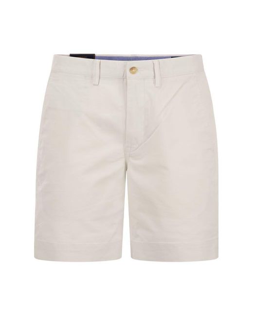 Polo Ralph Lauren White Stretch Classic Fit Chino Short for men