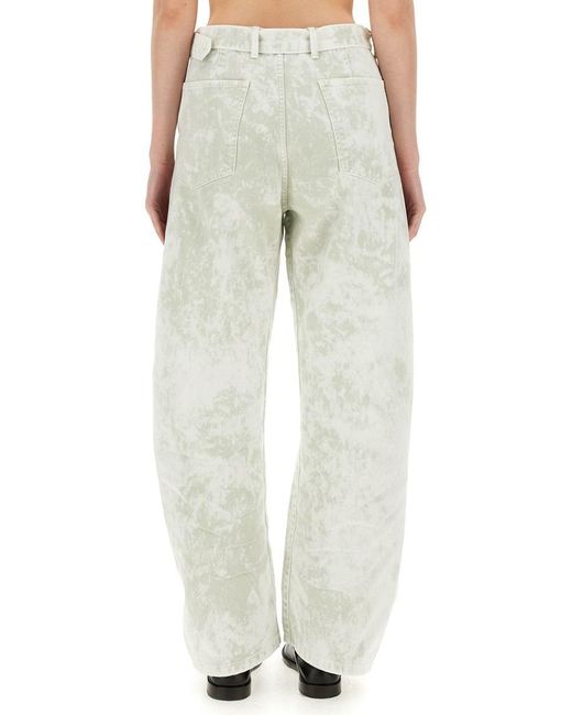 Lemaire White Belted Pants