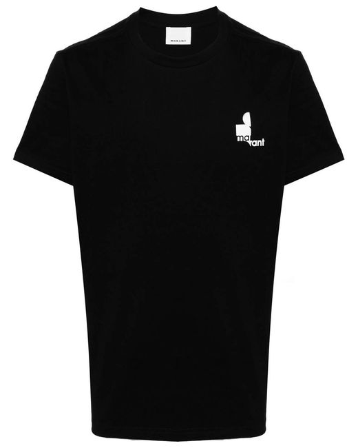 Isabel Marant Black Zafferh Crew-Neck T-Shirt for men