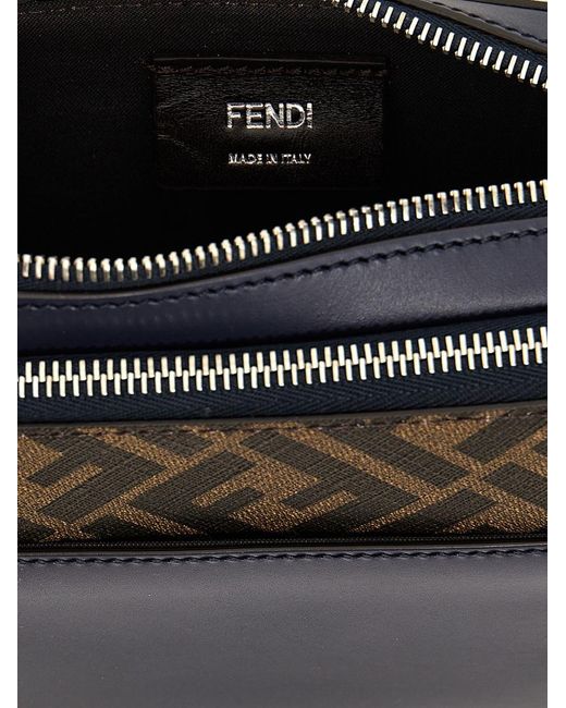 Fendi Gray 'Camera Case Organizer Squared Ff' Crossbody Bag for men