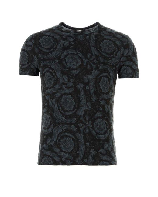 Versace Black 'barocco' Underwear T-shirt for men