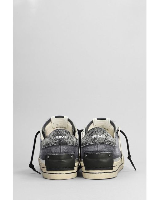 Crime London Black Recut Low Sneakers for men