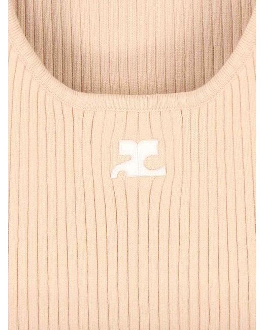 Courreges Natural Knitted Tops
