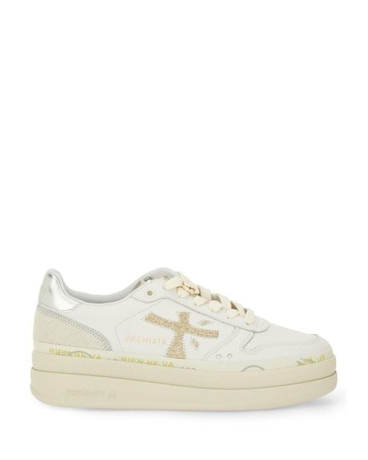 Premiata White "Micol" Sneaker