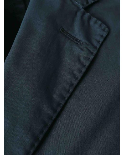 Boglioli Blue Plain Cotton Blazer for men