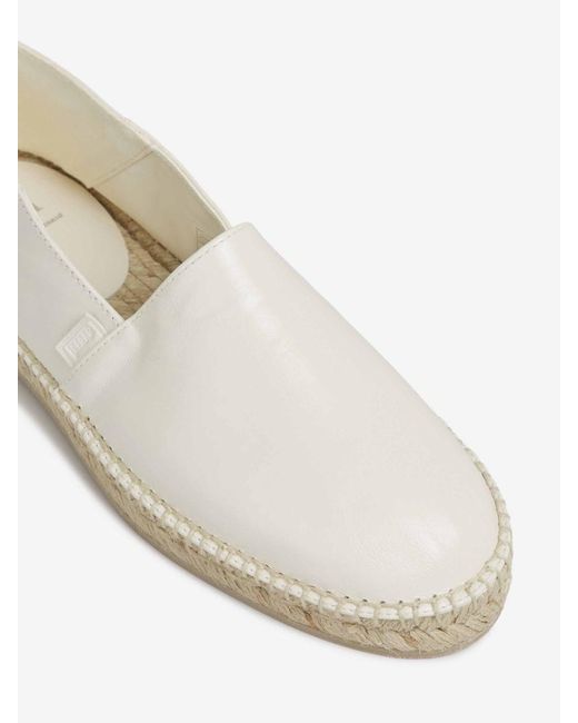 AMI White Leather Espadrilles for men