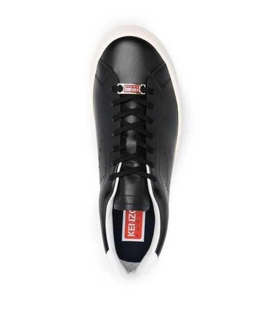 KENZO Black Swing Leather Sneakers - Men's - Calf Leather/rubber/fabricnylon for men