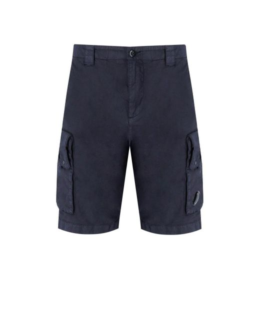 C P Company Blue Cargo Bermuda Shorts for men