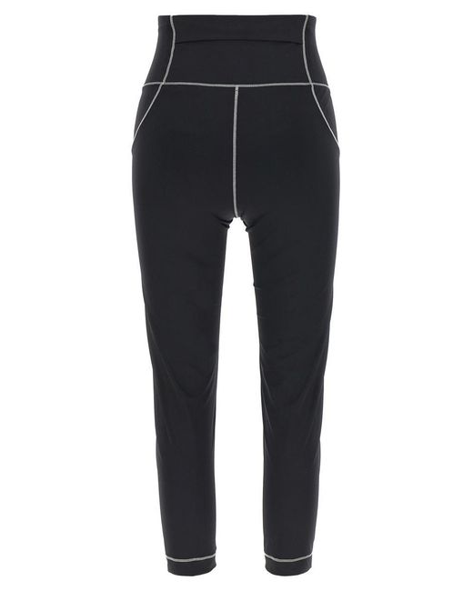 Moncler Black Logo Patch Leggings