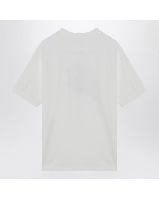 Anine Bing White Ivory T-Shirt With Logo Print