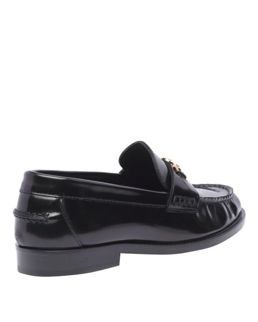 Versace Black Medusa-chain Loafers