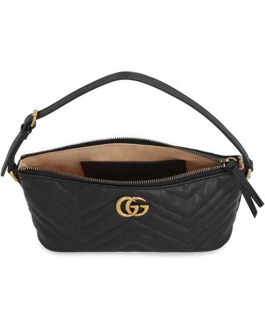 Gucci Black GG Marmont Leather Shoulder Bag