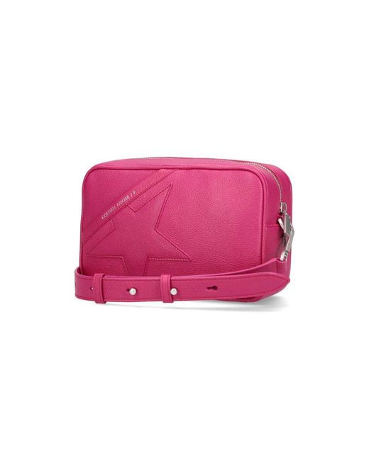 Golden Goose Deluxe Brand Pink Star Fuchsia Leather Bag