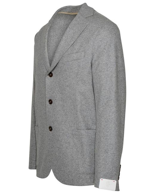 Eleventy Gray Wool Blazer Jacket for men