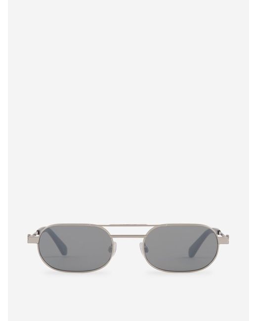Off-White c/o Virgil Abloh Gray Off- Vaiden Oval Sunglasses for men