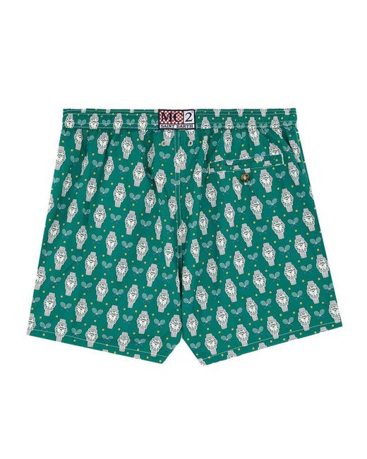 Mc2 Saint Barth Green Boxer Swimsuit for men