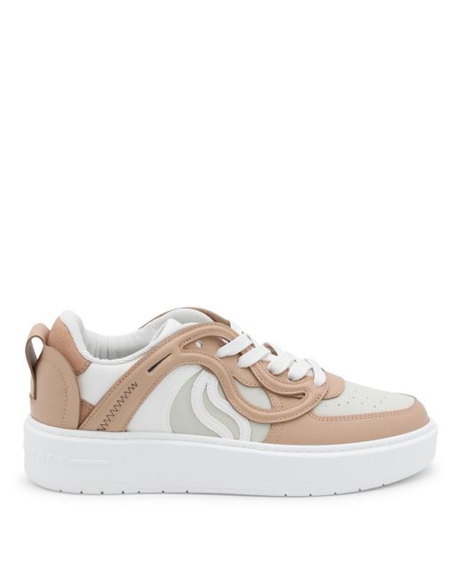 Stella McCartney Pink Leather S-Wave Sneakers