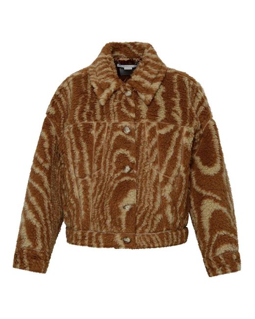 Stella McCartney Brown Two-color Wool Blend Jacket