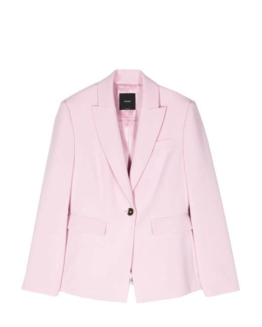 Pinko Light Pink Crepe Blazer
