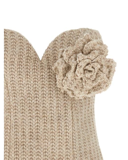 GIUSEPPE DI MORABITO Natural Tricot Bustier Top