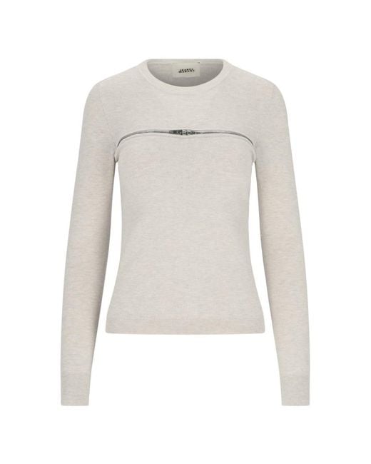 Isabel Marant White Wool Blend Sweater