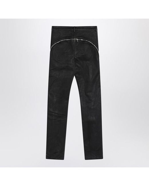 Rick Owens Black Coated Bolan Banana Jeans for men