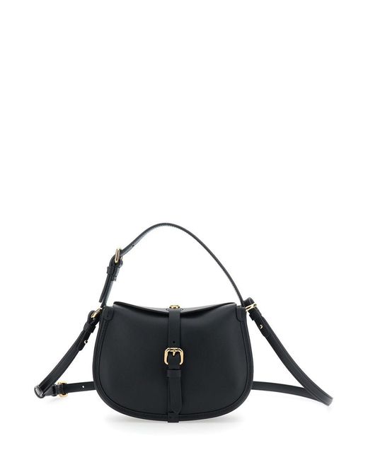 Etro Black 'Pony Mini' Crossbody Bag With Removable Shoulder Strap And Belt With Buckle On The Front
