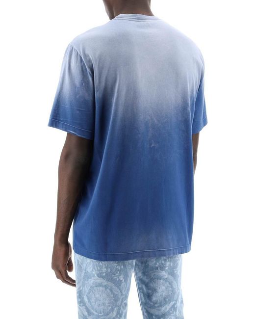 Versace Blue "Gradient Medusa T-Shirt for men