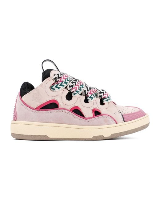 Lanvin Pink Curb Sneakers Shoes